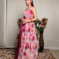 Strap Floral Gown With Dupatta / New Anarkali suit for woman