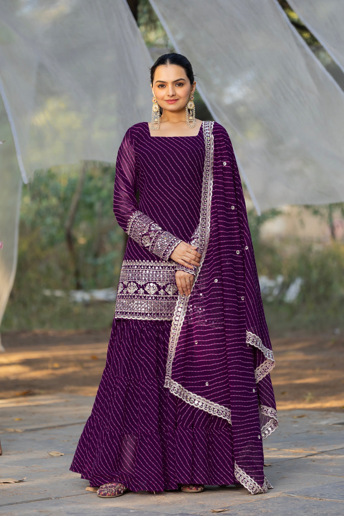 shararasuit|sharara|sharara clothes|sharara sets for women|sharara kurta set|kurta set|sharara kurta| Purple