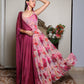 Strap Floral Gown With Dupatta / New Anarkali suit for woman