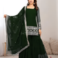 sharara kurta set | sharara kurta | Sharara Pair | Green Sharara | Green Gown|black sharara|blue sharara|gharara|green gharara|pink sharara|viral sharara pair|georgette sharara|embrodairy sharara